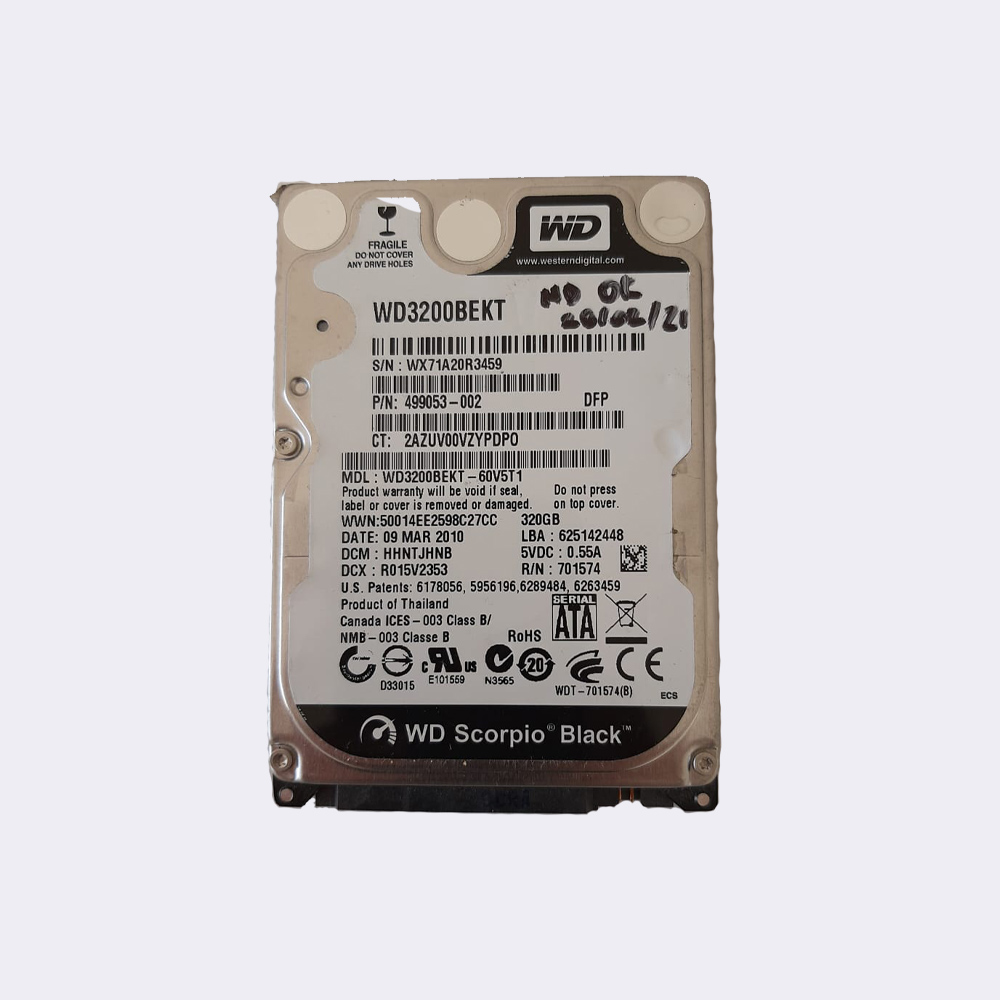 HD Western Digital WD3200BEKT 320GB