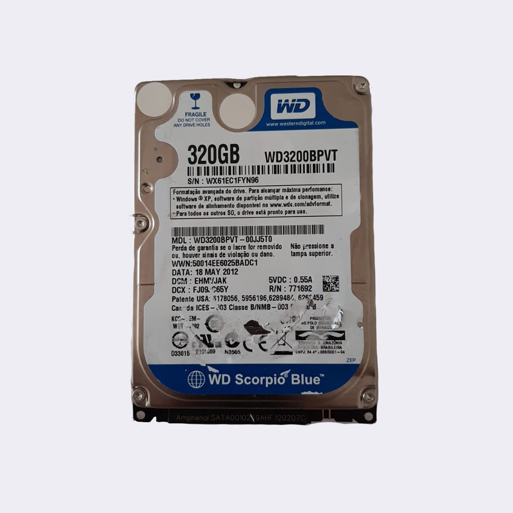 WESTERN DIGITAL WD3200BPVT 320GB – HD Donor