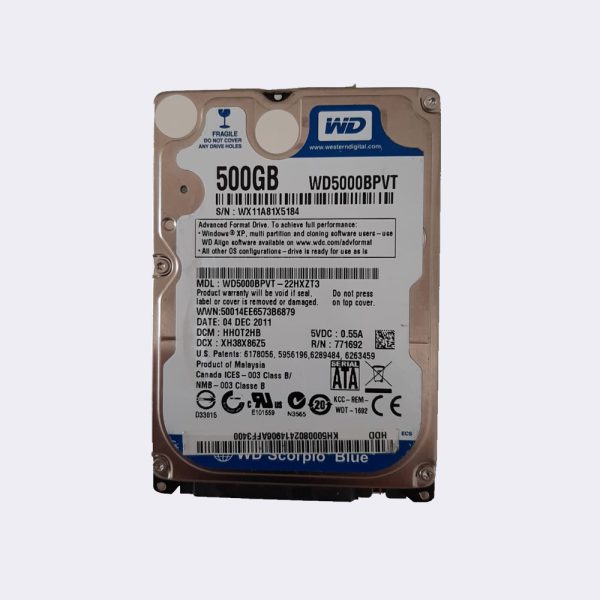WESTERN DIGITAL WD5000BPVT 500GB